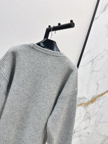 3D towel embroidered sweater