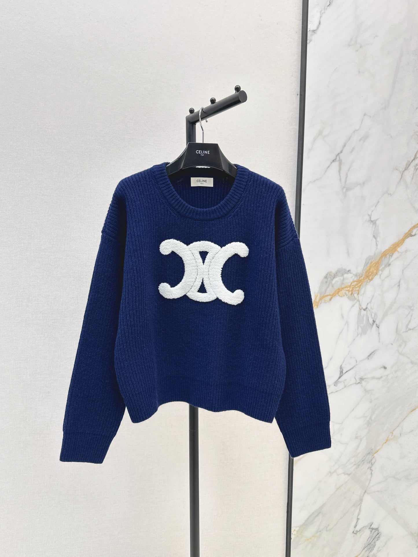 3D towel embroidered sweater