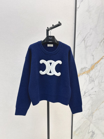 3D towel embroidered sweater