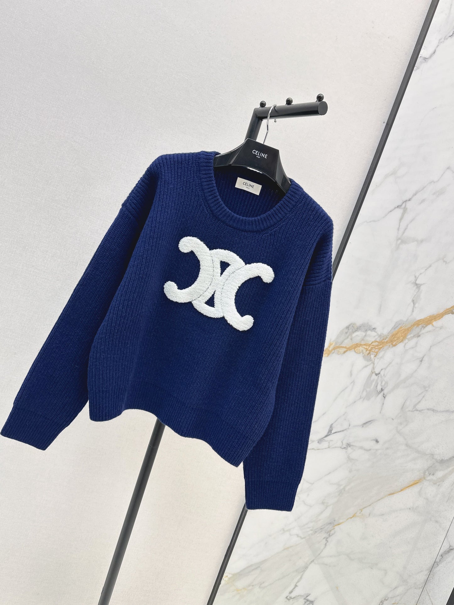 3D towel embroidered sweater