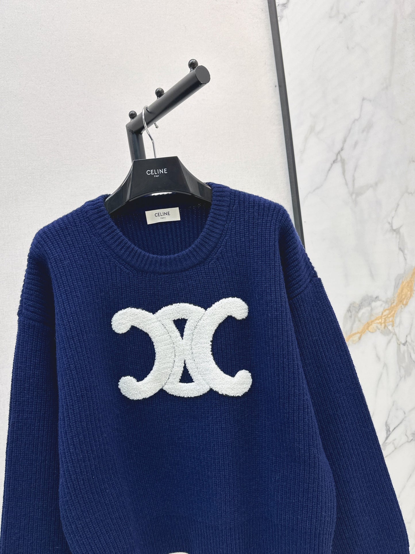 3D towel embroidered sweater