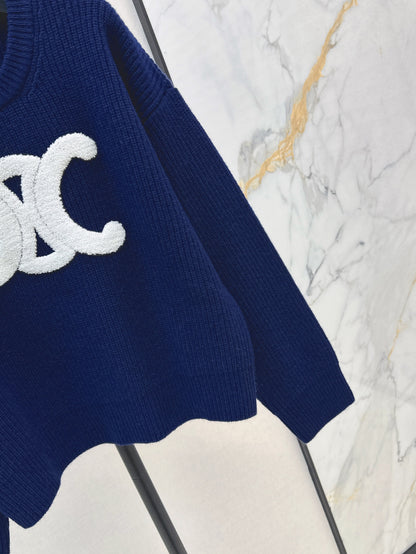 3D towel embroidered sweater