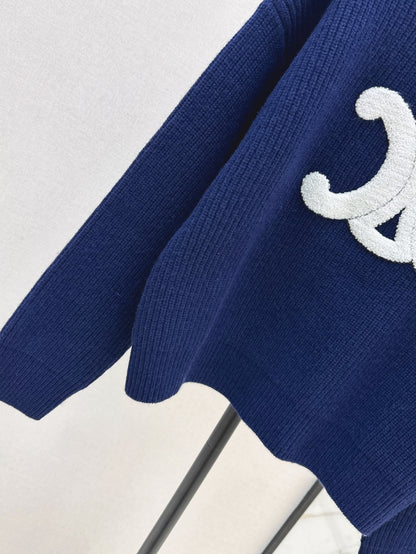 3D towel embroidered sweater