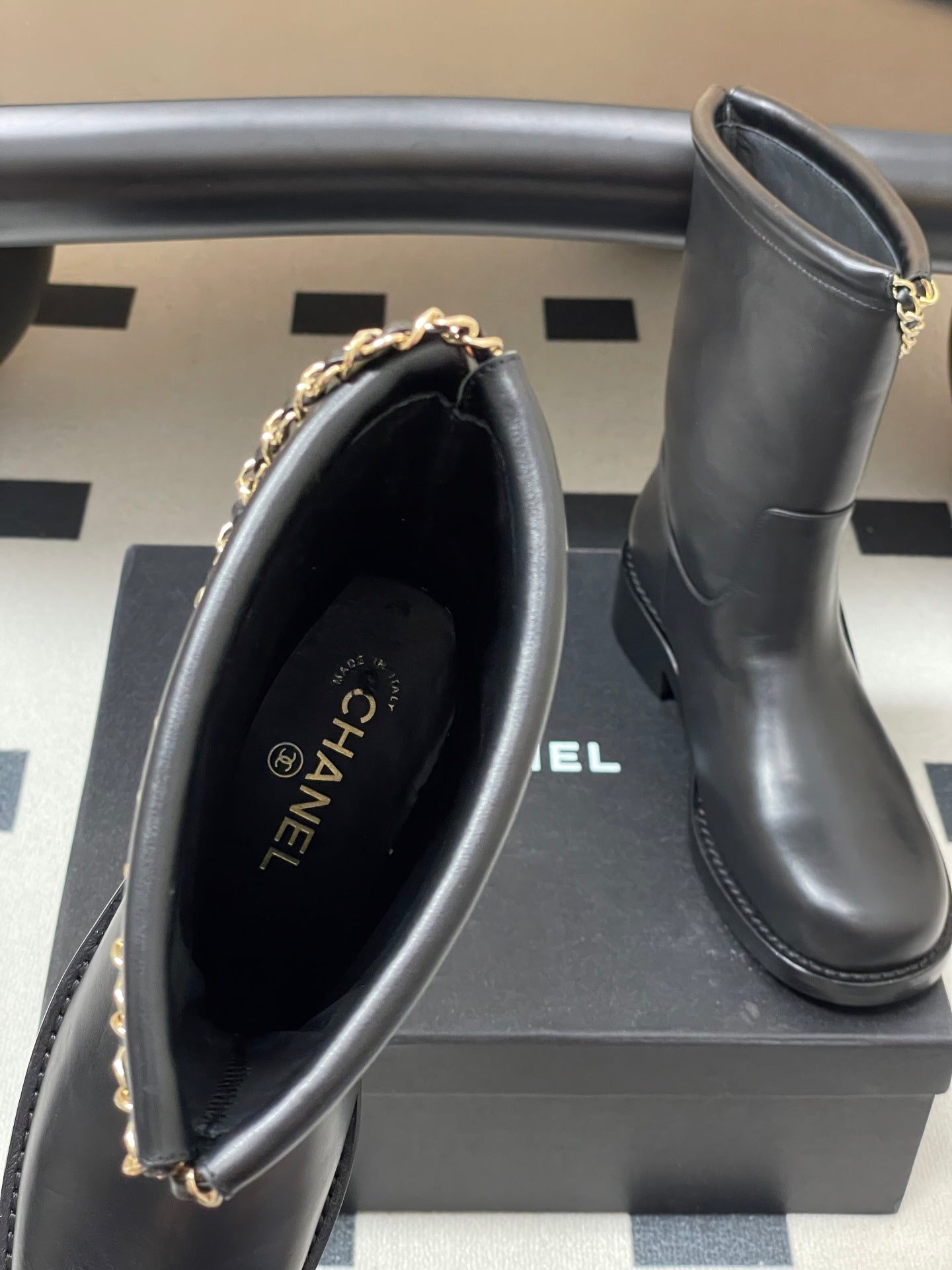 Chain boots suede short boots