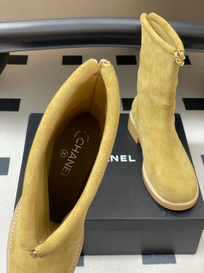 Chain boots suede short boots