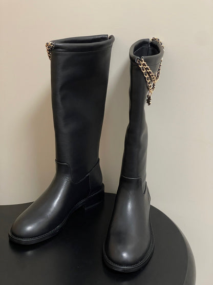 Chain boots suede short boots