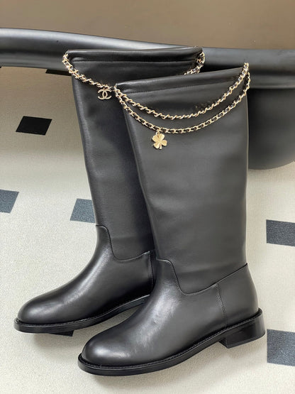 Chain boots suede short boots