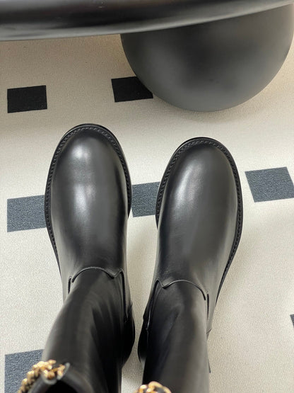 Chain boots suede short boots