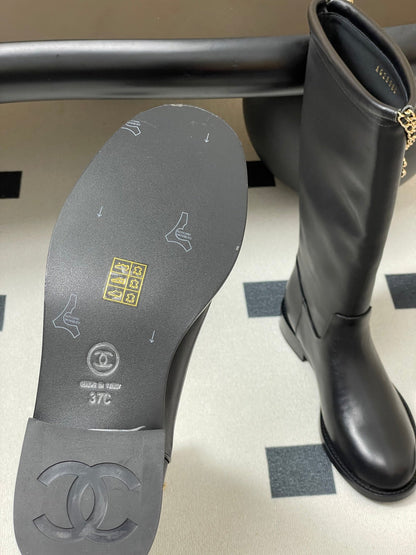 Chain boots suede short boots