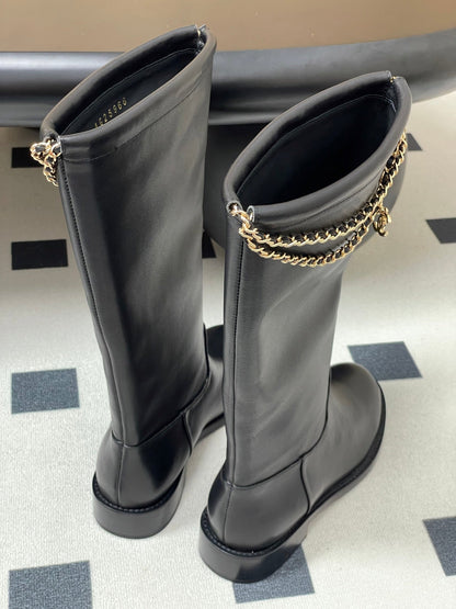 Chain boots suede short boots