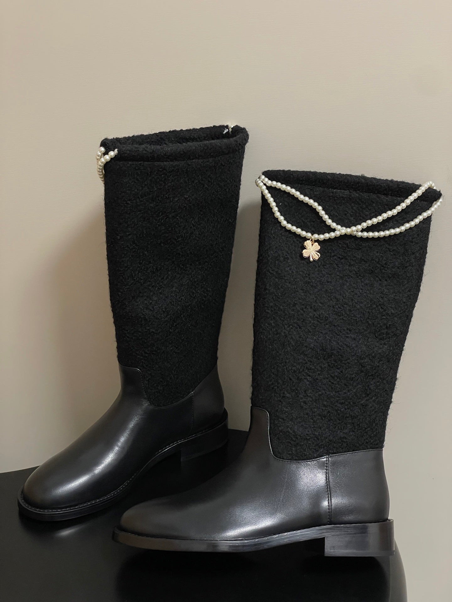Chain boots suede short boots