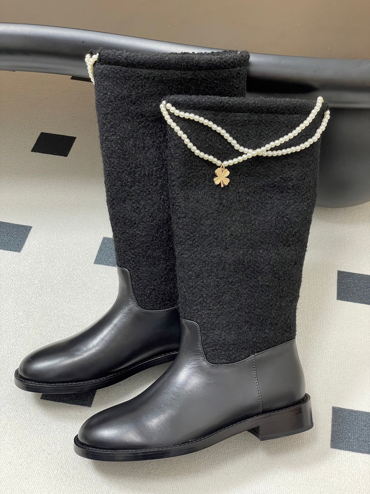 Chain boots suede short boots