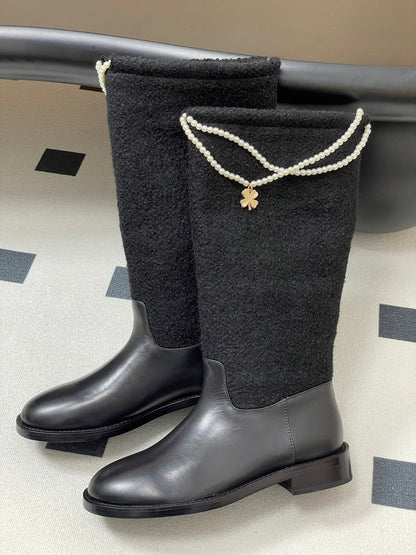Chain boots suede short boots