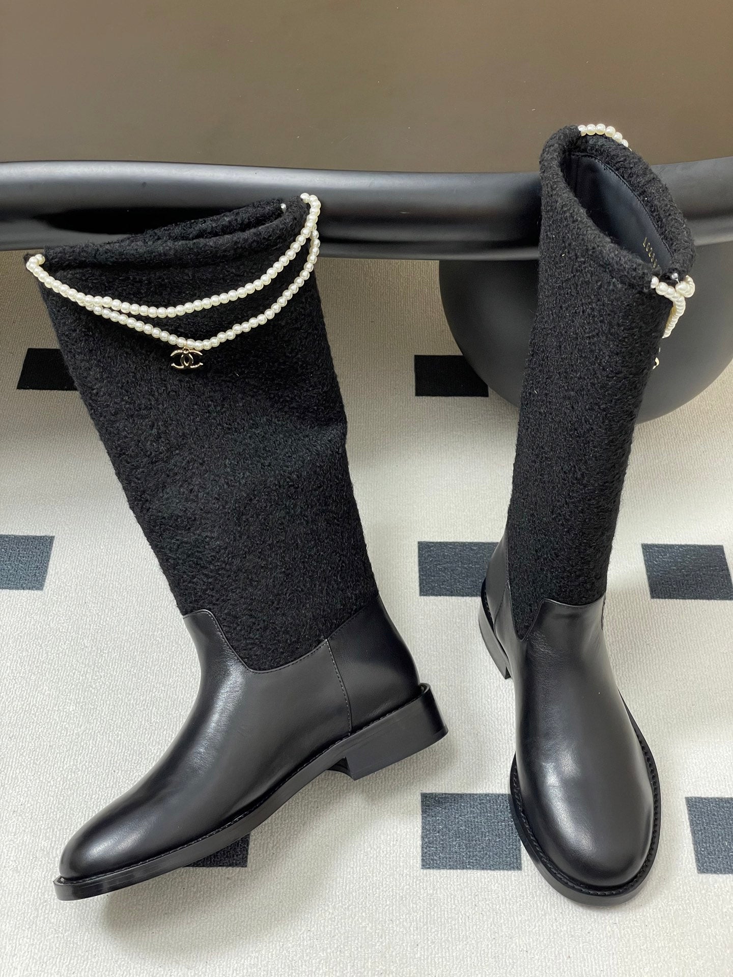 Chain boots suede short boots