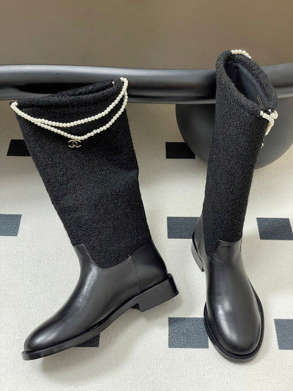 Chain boots suede short boots