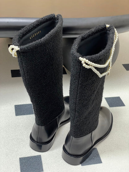Chain boots suede short boots