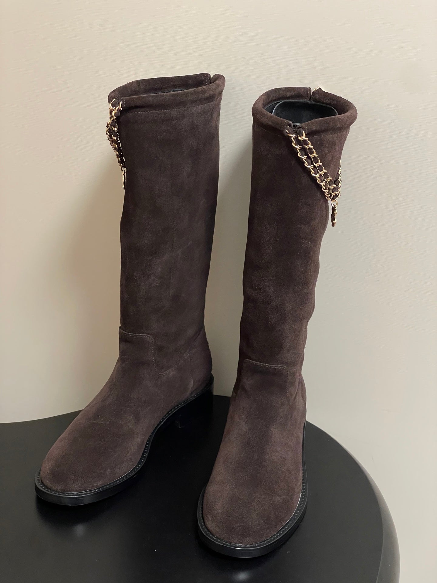 Chain boots suede short boots