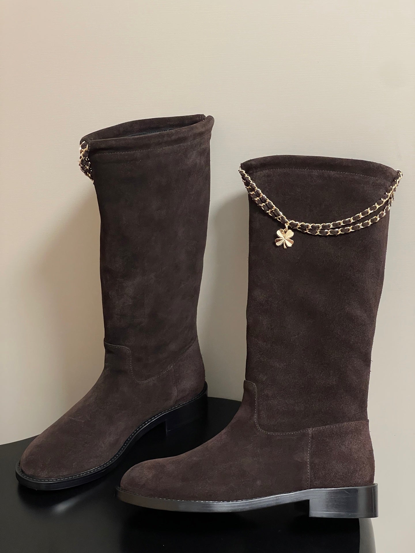 Chain boots suede short boots