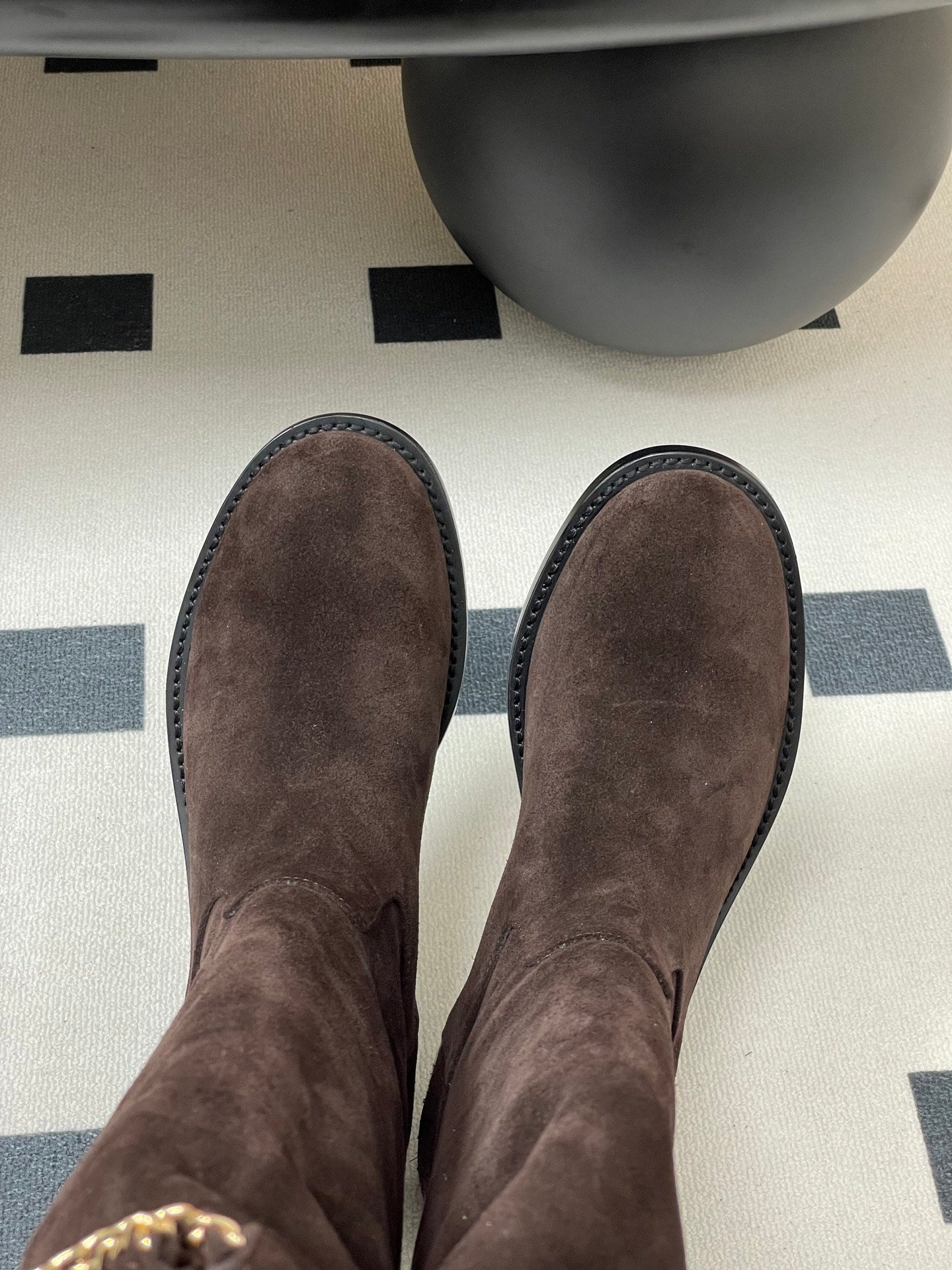 Chain boots suede short boots