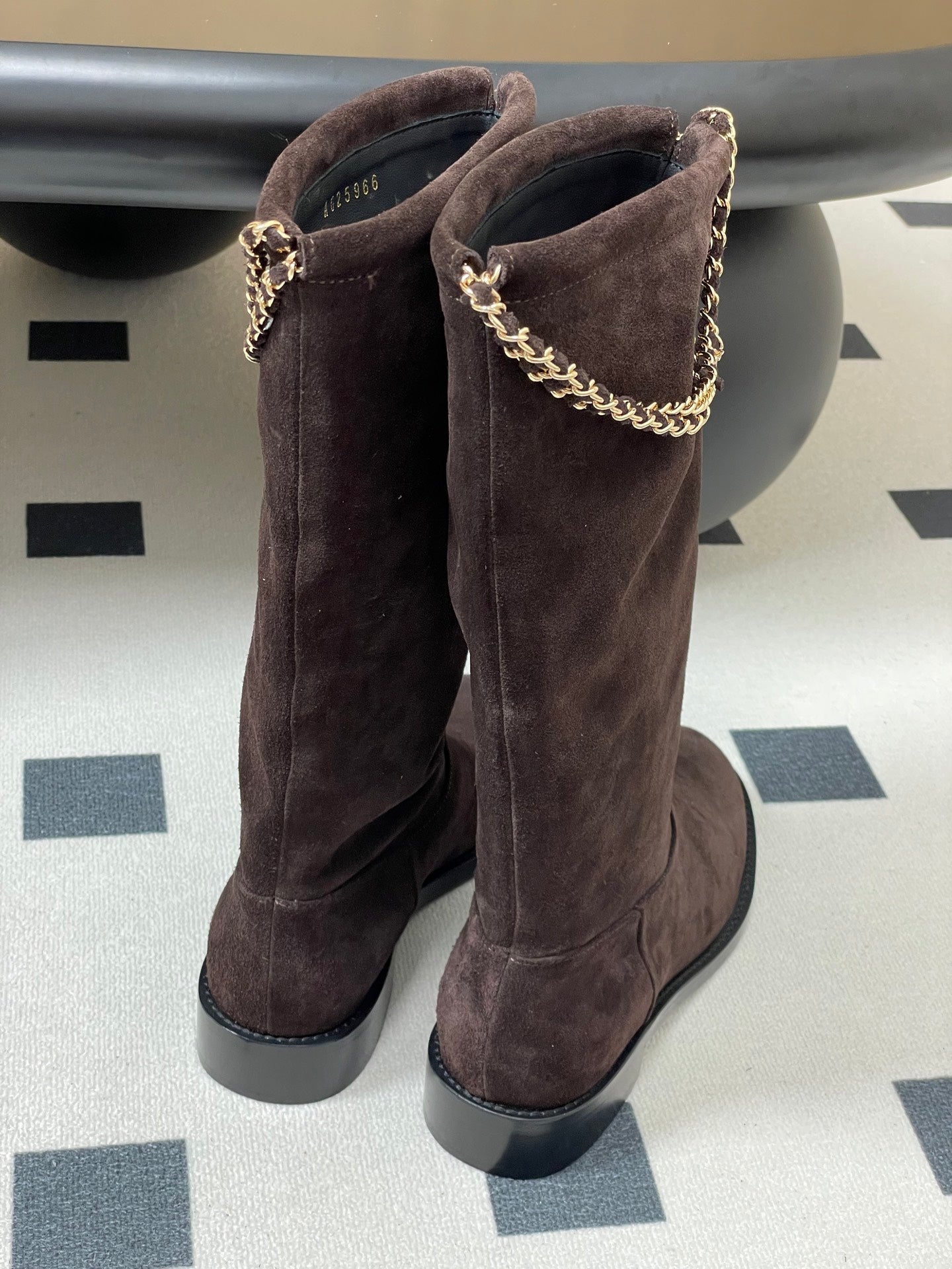 Chain boots suede short boots