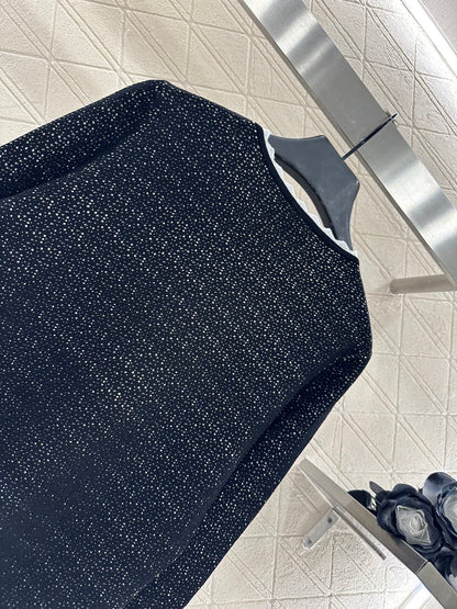 25fw Double layered knitted cardigan