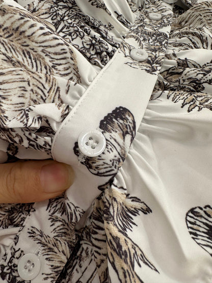 25fw Printed belt dress