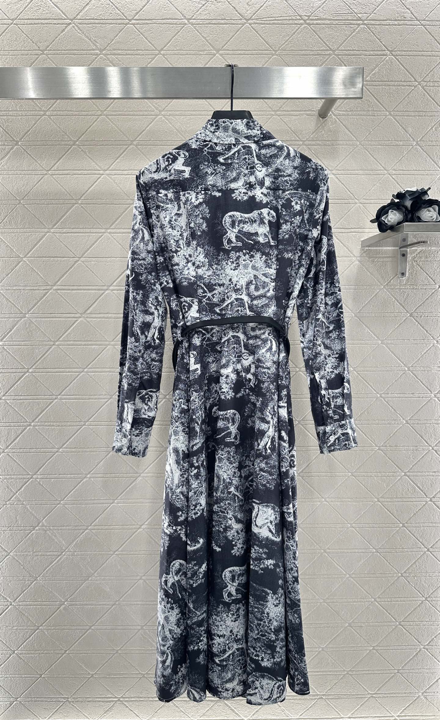 25fw Printed belt dress