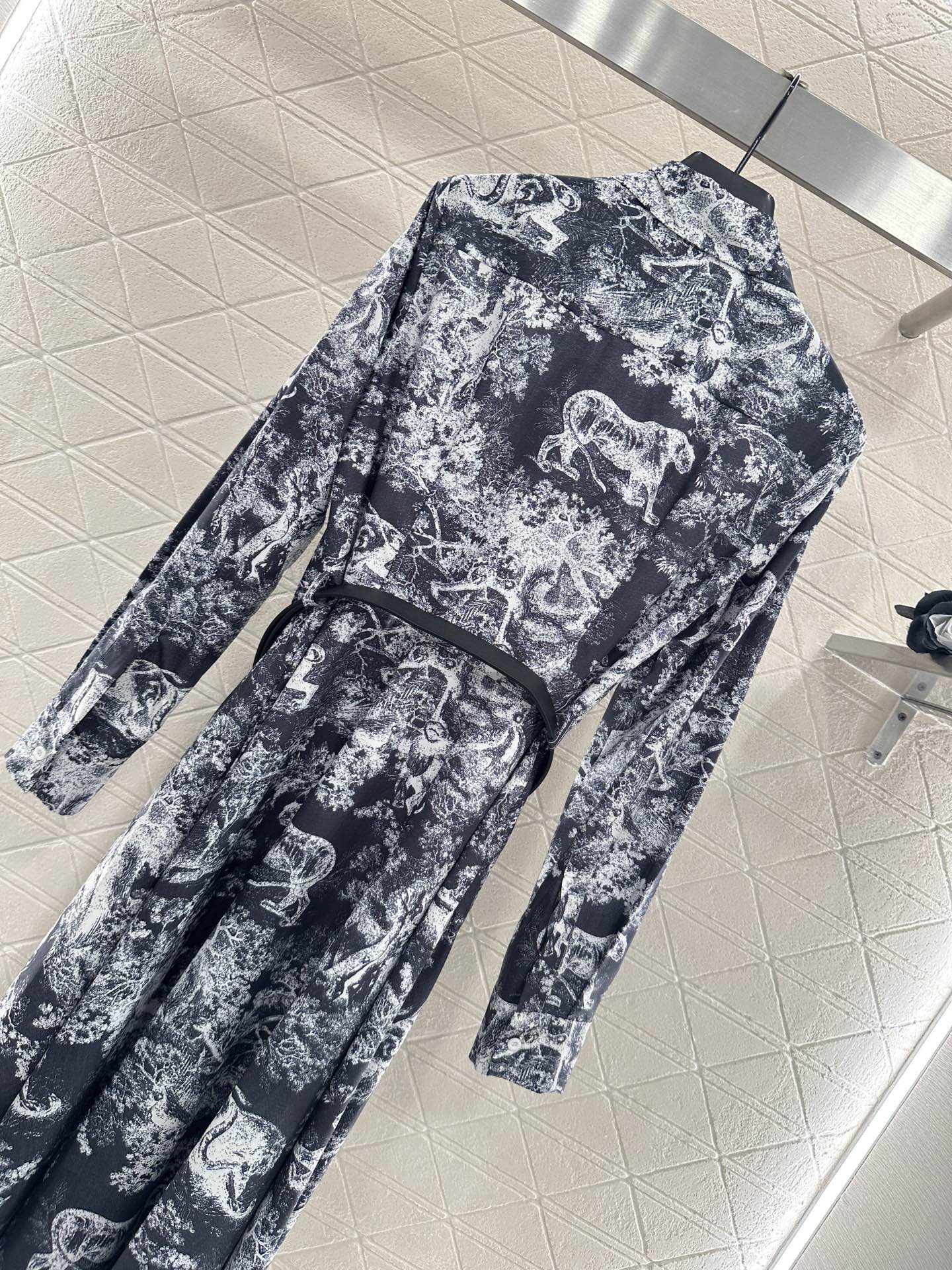 25fw Printed belt dress