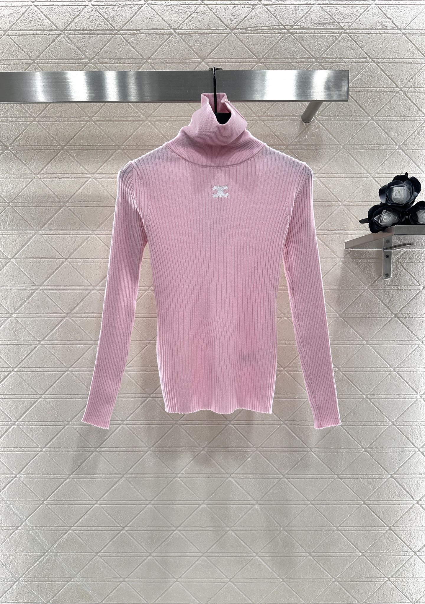 25fw Slim fit high neck base shirt