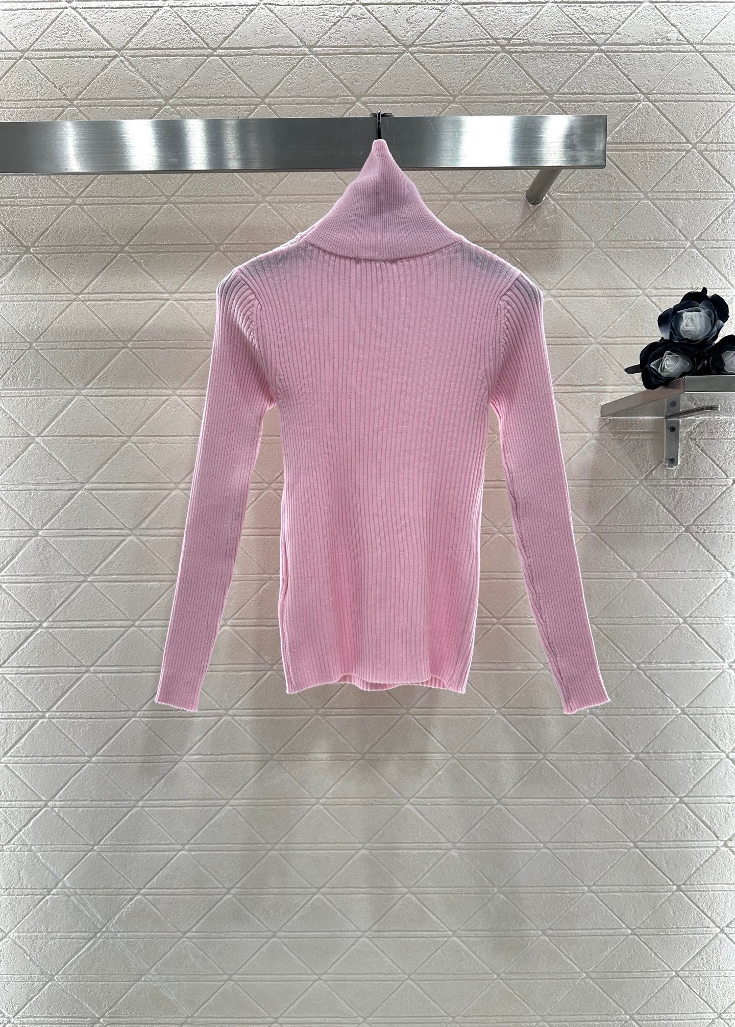 25fw Slim fit high neck base shirt