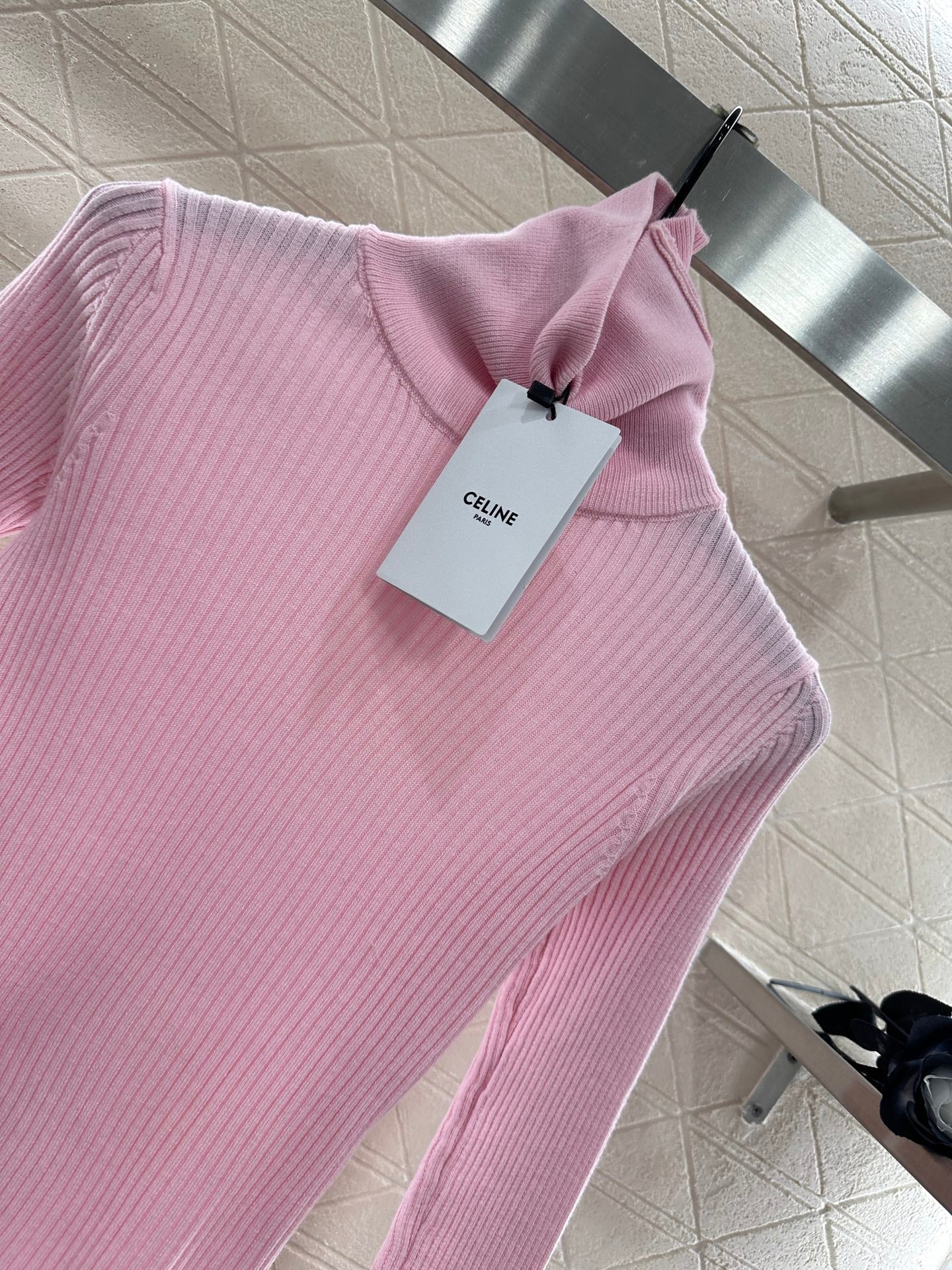 25fw Slim fit high neck base shirt