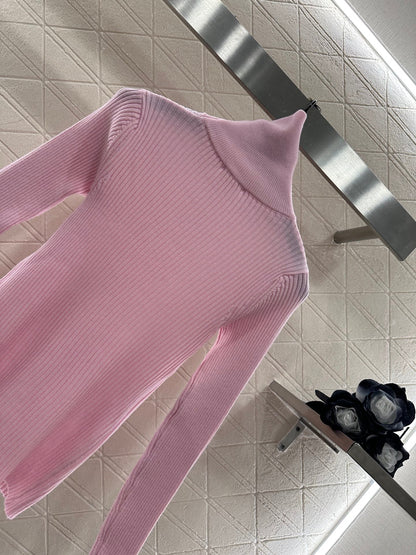 25fw Slim fit high neck base shirt