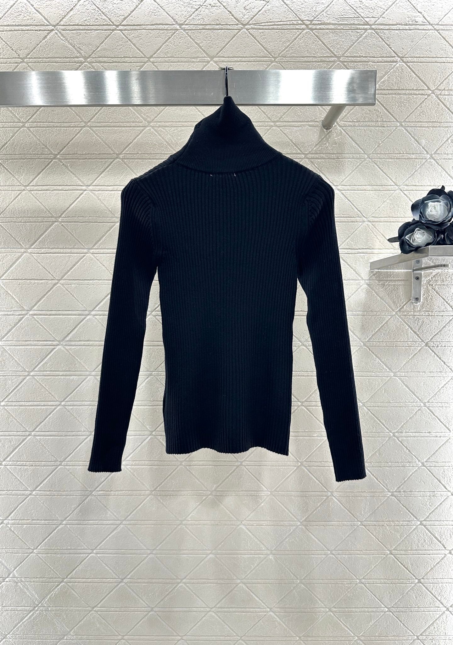 25fw Slim fit high neck base shirt