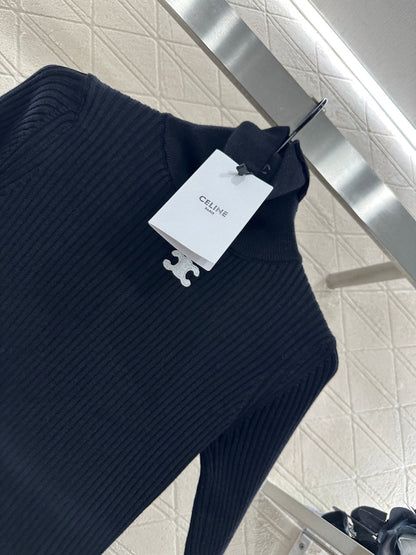 25fw Slim fit high neck base shirt