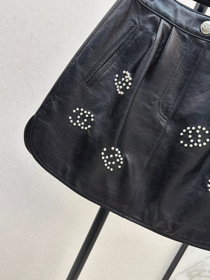 25fw Logo Bead Half Skirt