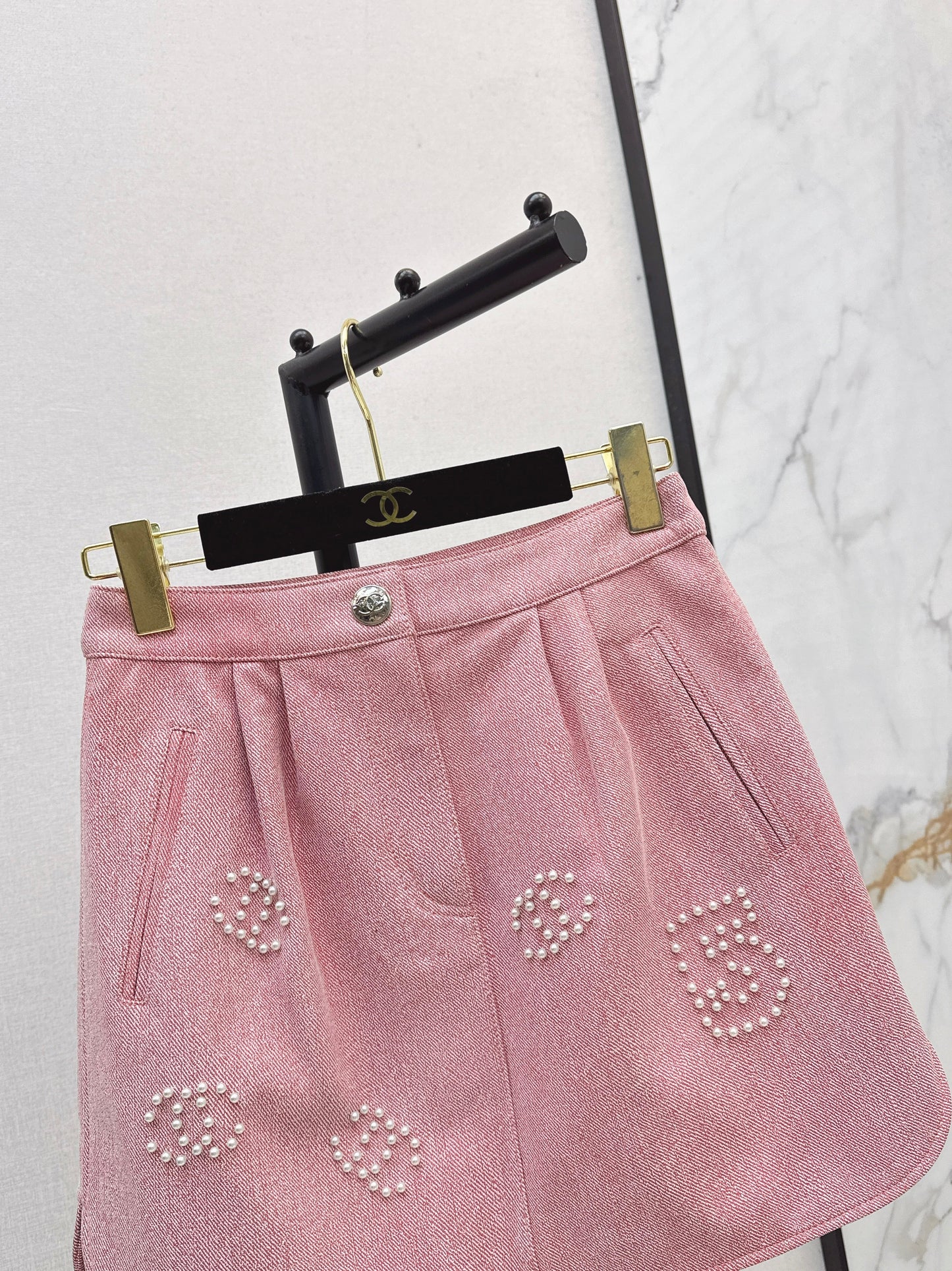 25fw Logo Bead Half Skirt
