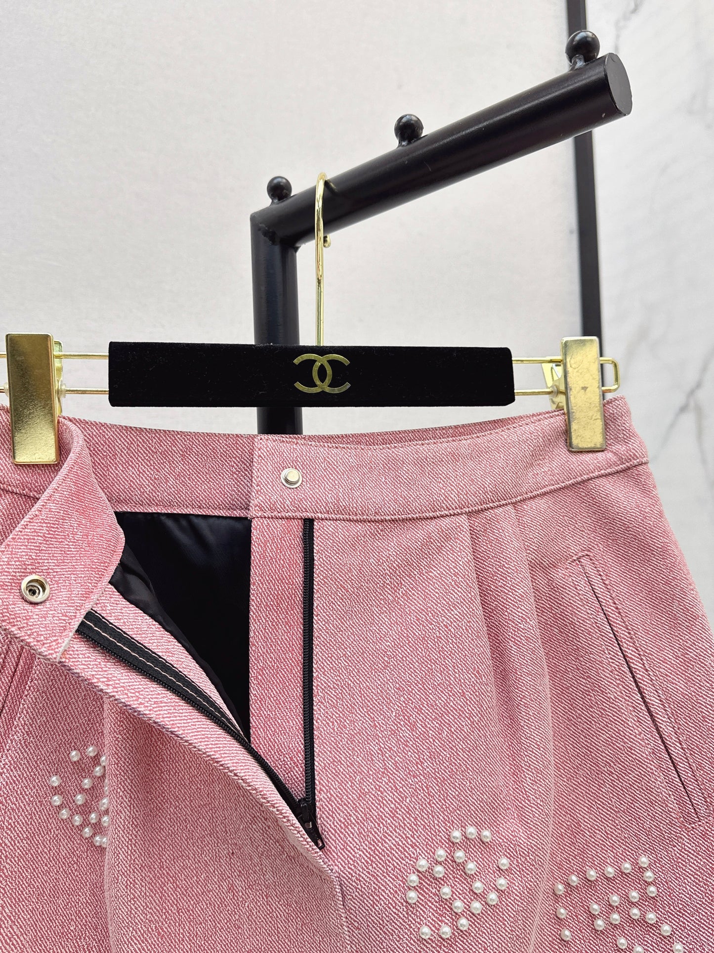 25fw Logo Bead Half Skirt