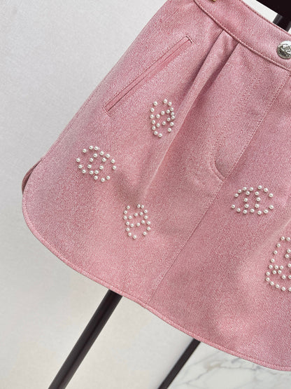 25fw Logo Bead Half Skirt