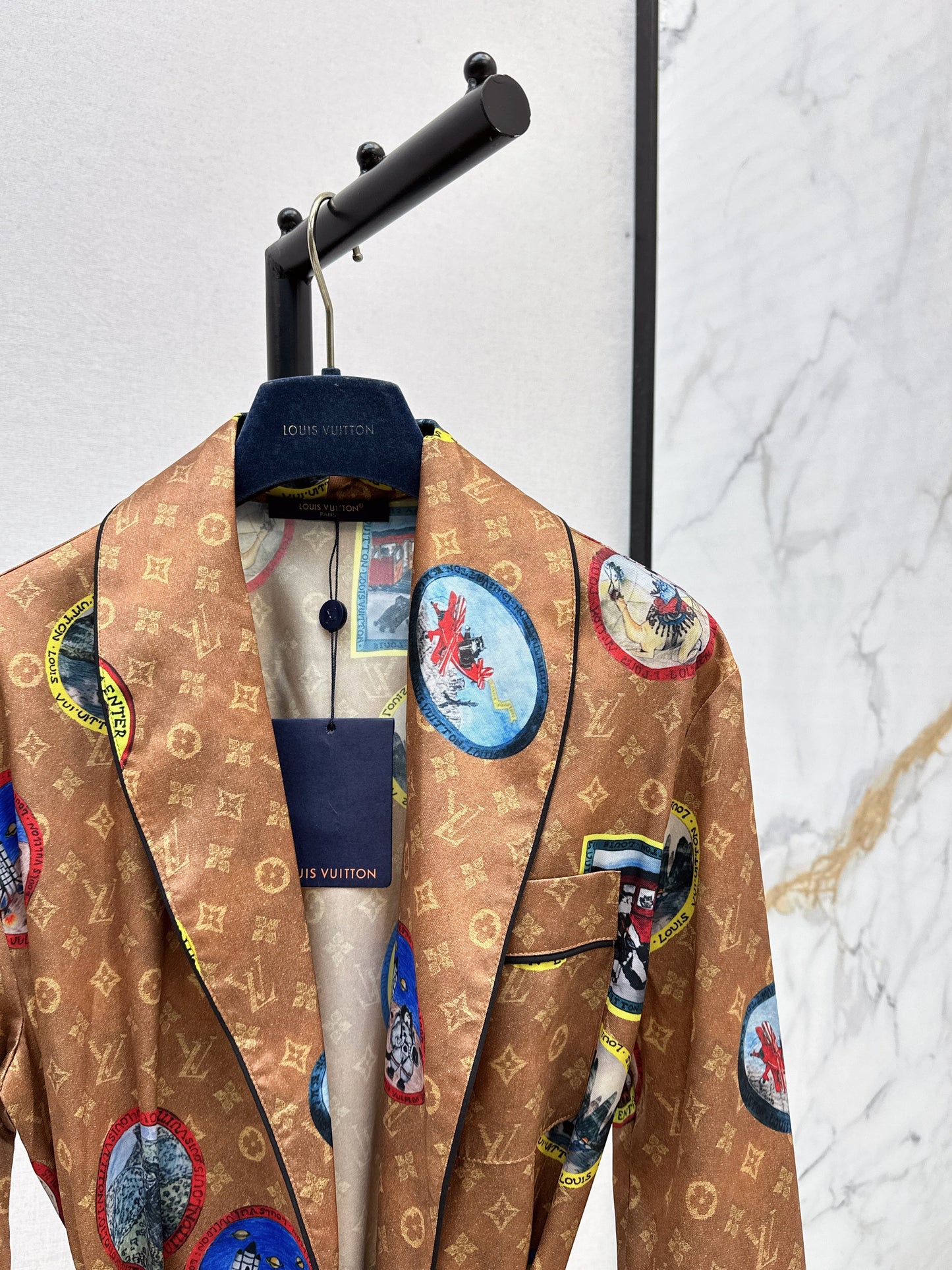 25fw Full printed long nightgown