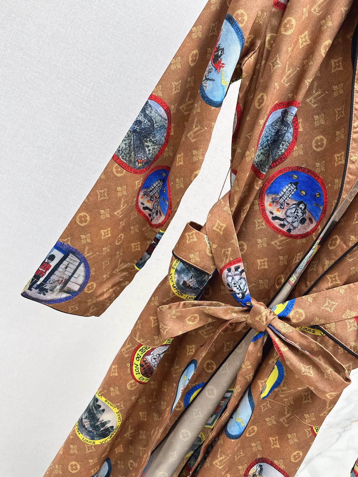 25fw Full printed long nightgown