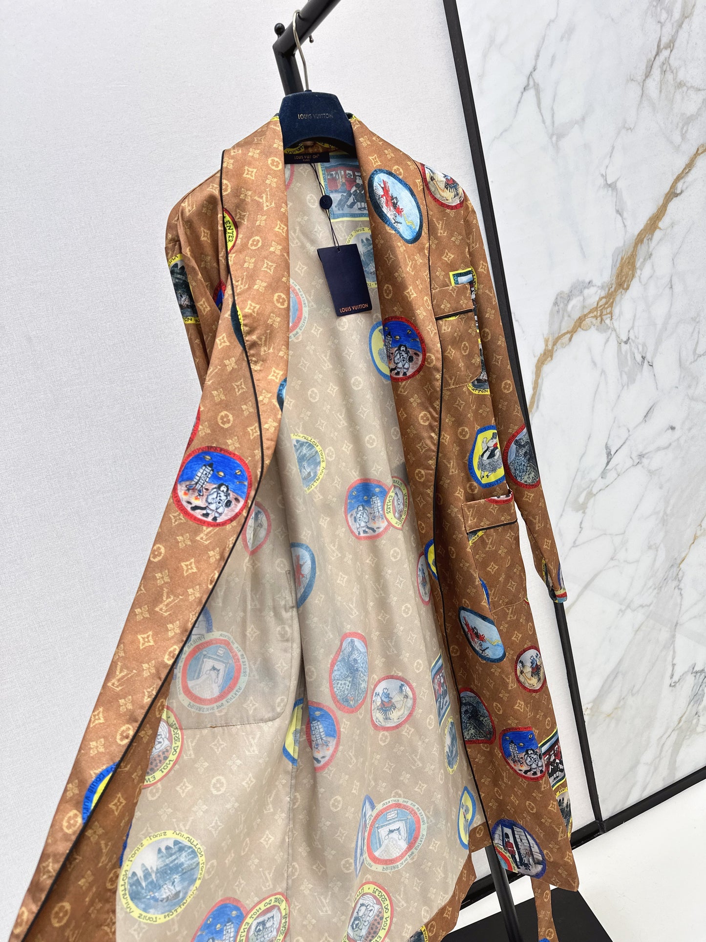 25fw Full printed long nightgown