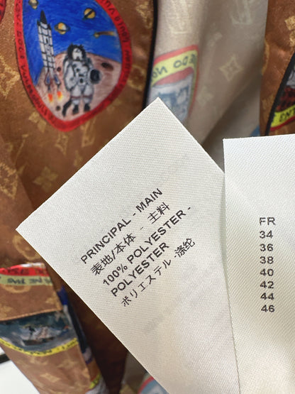 25fw Full printed long nightgown