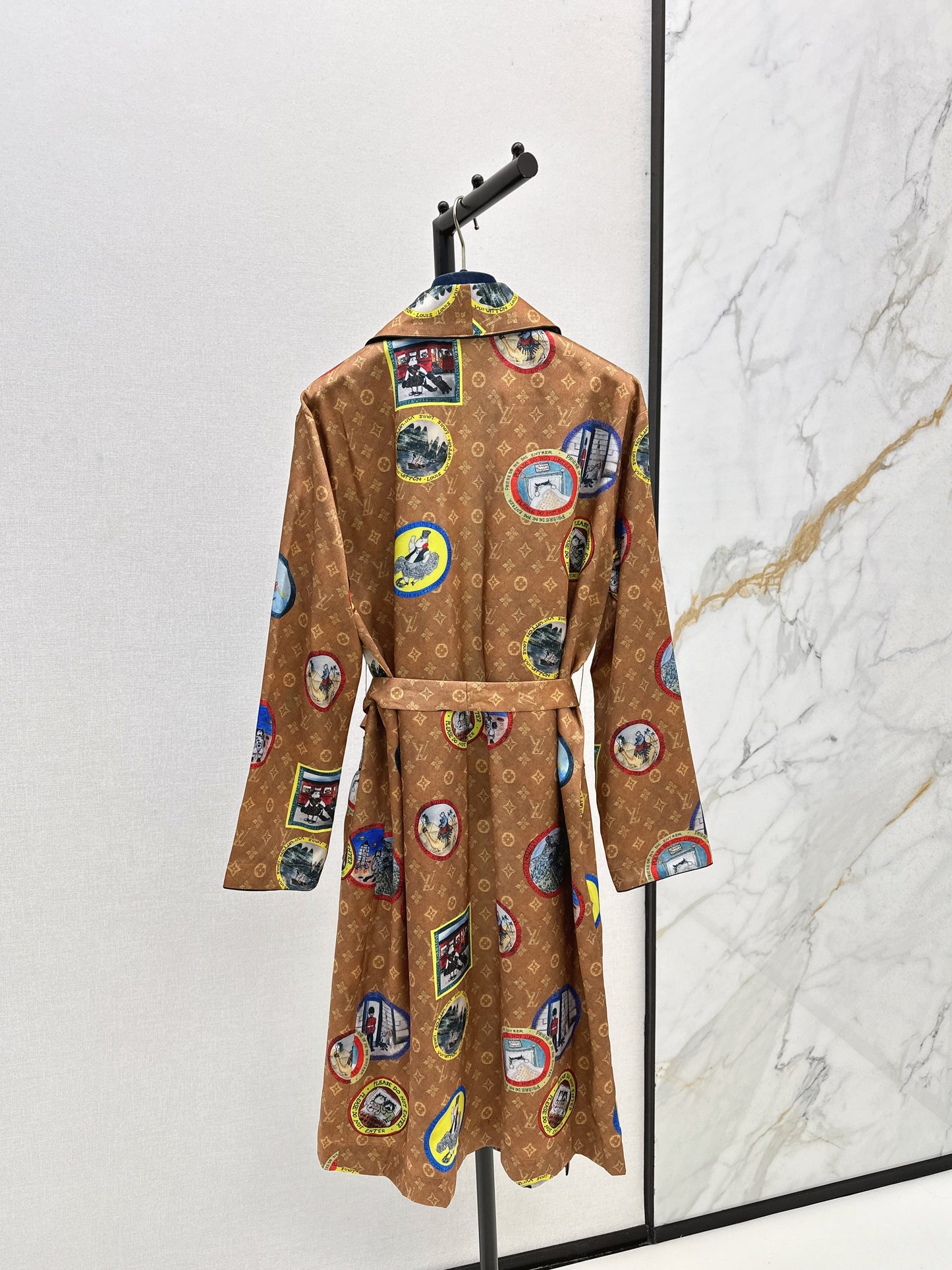 25fw Full printed long nightgown