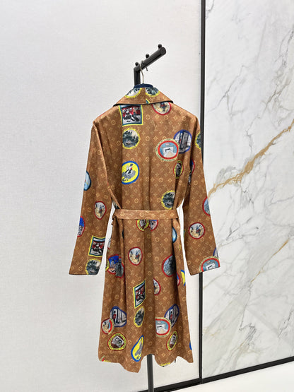 25fw Full printed long nightgown