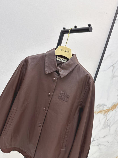 25fw Oil wax leather jacket jacket