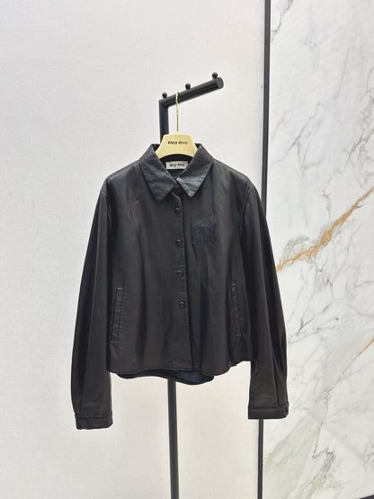 25fw Oil wax leather jacket jacket