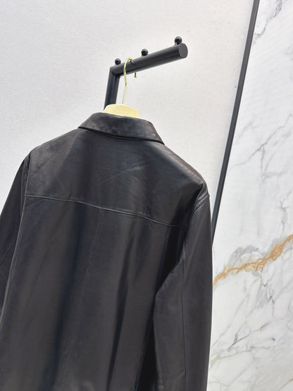25fw Oil wax leather jacket jacket