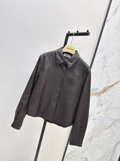 25fw Oil wax leather jacket jacket