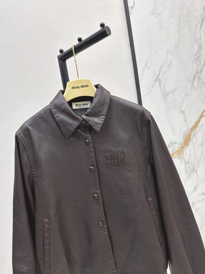 25fw Oil wax leather jacket jacket