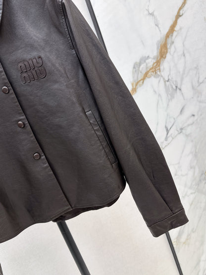 25fw Oil wax leather jacket jacket